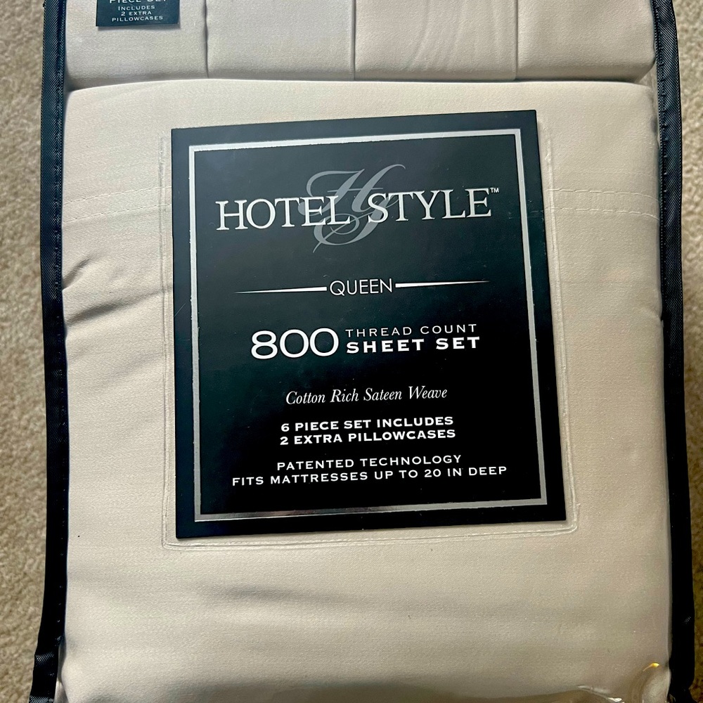6 Piece Hotel Style - 800 Thread Count - Sheet Set